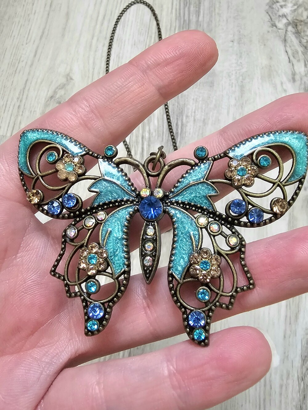 Large Bejeweled Fairycore Lariat Necklace